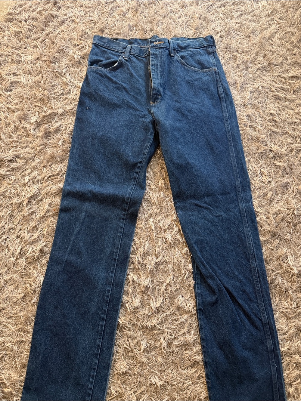Men's Dark Blue Straight-Leg Jeans